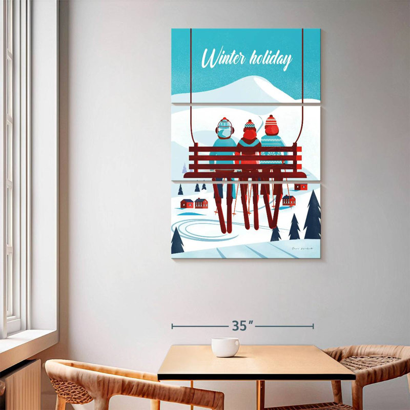 Vacances d'hiver, H 65 po x l 42 po