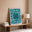 Toile, "Design a Vibrant Mandala Design", présentant des motifs floraux complexes dans des tons de turquoise, bleu sarcelle et bleu foncé-817109216