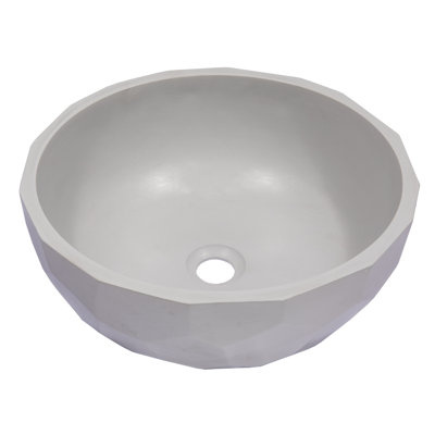 Eden Bath 16.3'' Concrete Circular Bathroom Sink