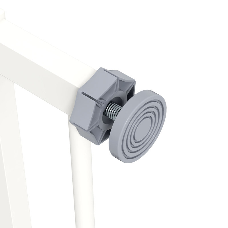 Pressure Mounted Pet Gate With Door, 74-80 cm, White