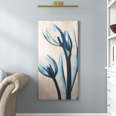«Blue Tulips», reproduction d'impression sur bois