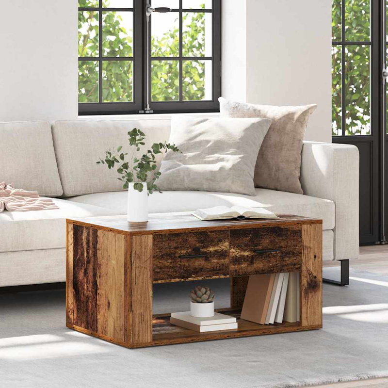 Coffee Table with Storage, Old Wood