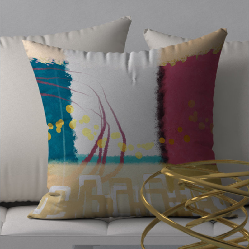 Coussin décoratif abstraite, 24" X 24"