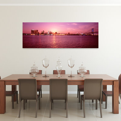 Pennsylvanie, Philadelphie au crépuscule, art contemporain abstrait au coucher du soleil