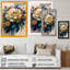" Deep Yellow And Blue Zinnia Flowers II "-734011917-735163225