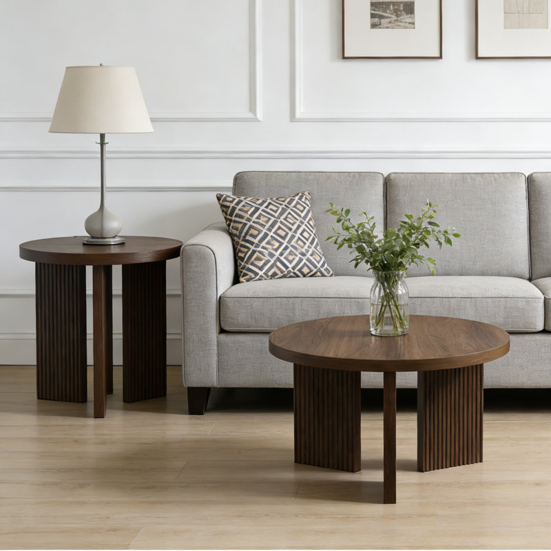 Coffee Table and End Table, Brown