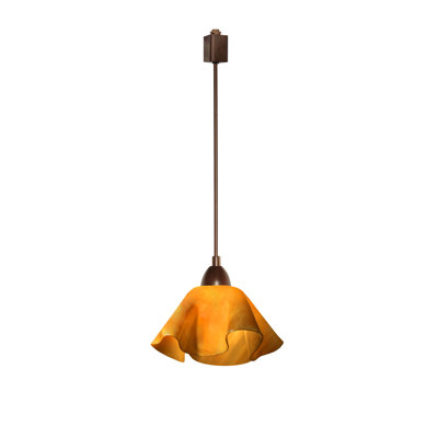 Sapin Lily Handcrafted Glass 1-Light Track Pendant