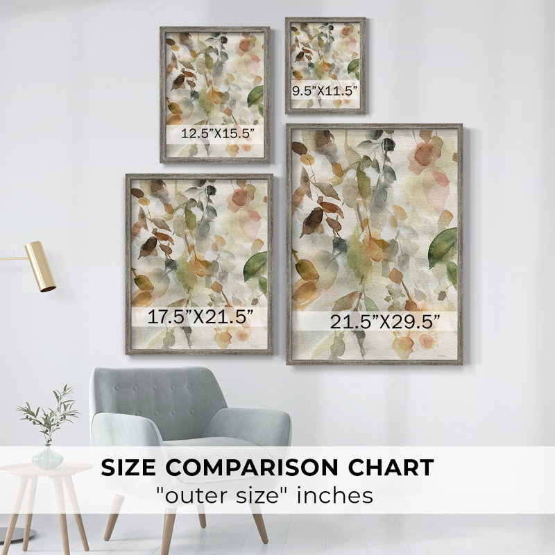 Cascading Nature II, reproduction encadrée - bois massif, H 15 po x l 12 po