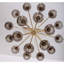 Grand lustre linéaire moderne à deux niveaux en verre et laiton teinté Jakobsson-87855737-131401608-87855734
