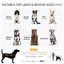 Poussette pour animaux de compagnie pour chiens de taille moyenne et grande - ventilée, compartiment de rangement, amortisseurs pliables gris,
