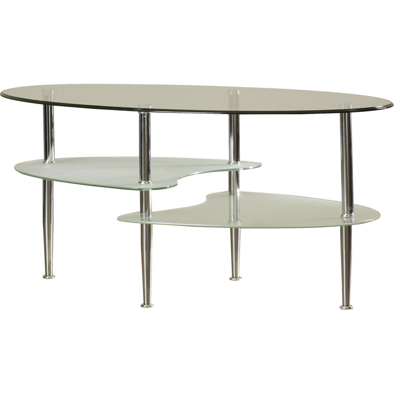 Keauri Multi-Shelf Glass Coffee Table