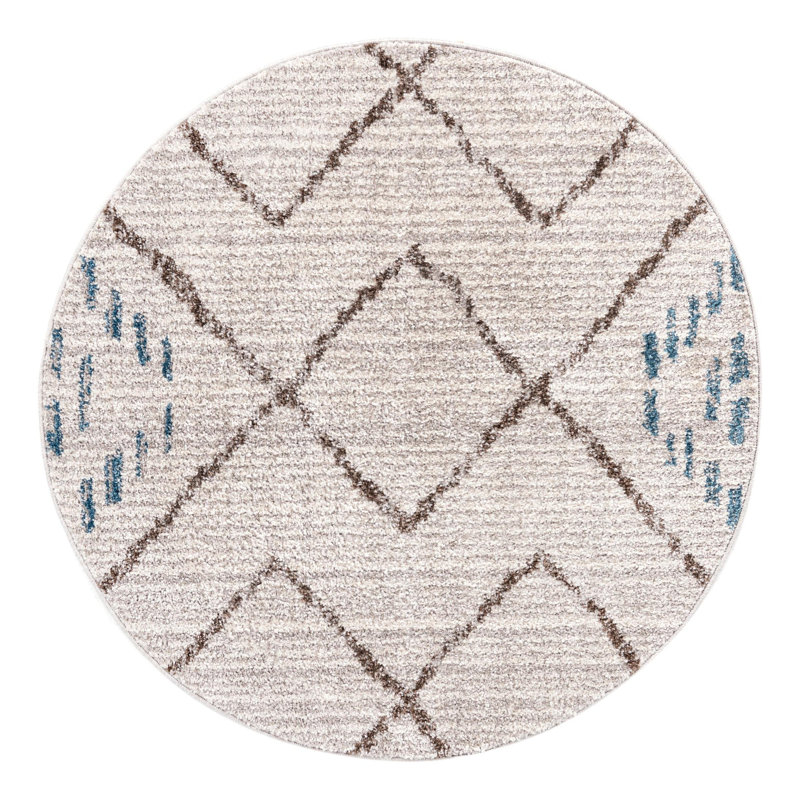 Tapis ivoire Rudy, Rond 3 pi 3 po