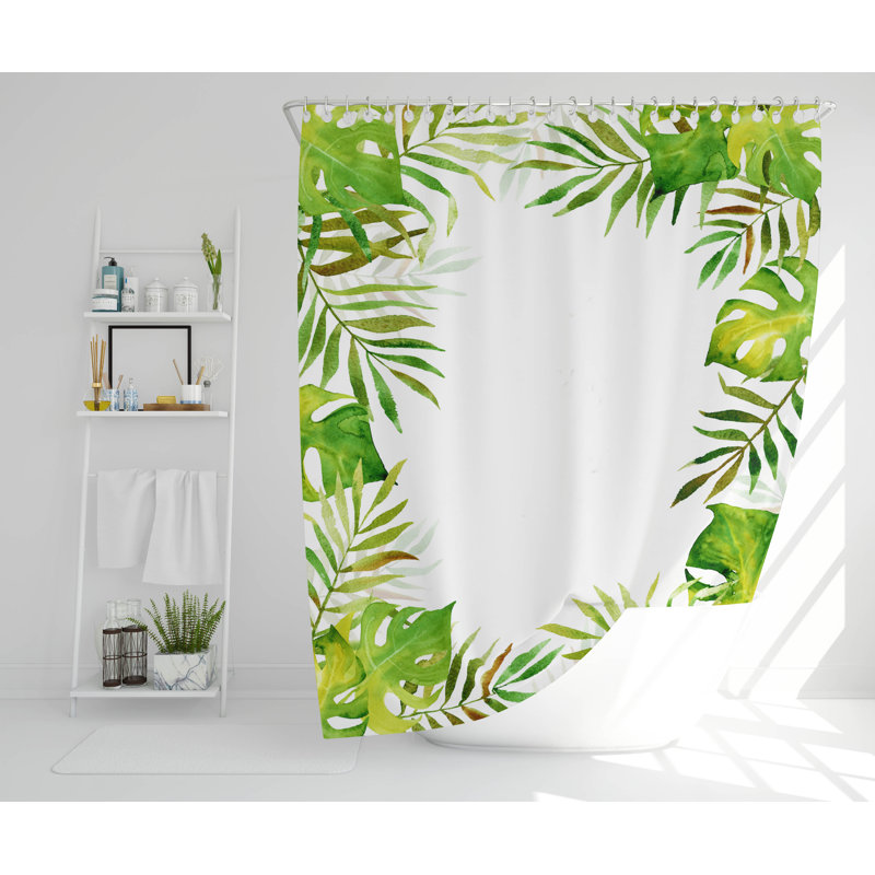 Bevin Polyester Shower Curtain, 168cm H x 168cm W