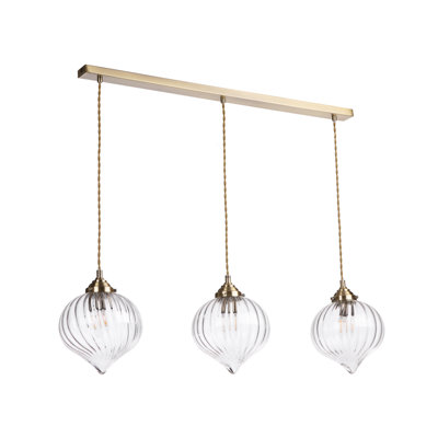 Bardara 3 - Light Antique Brass Pendant
