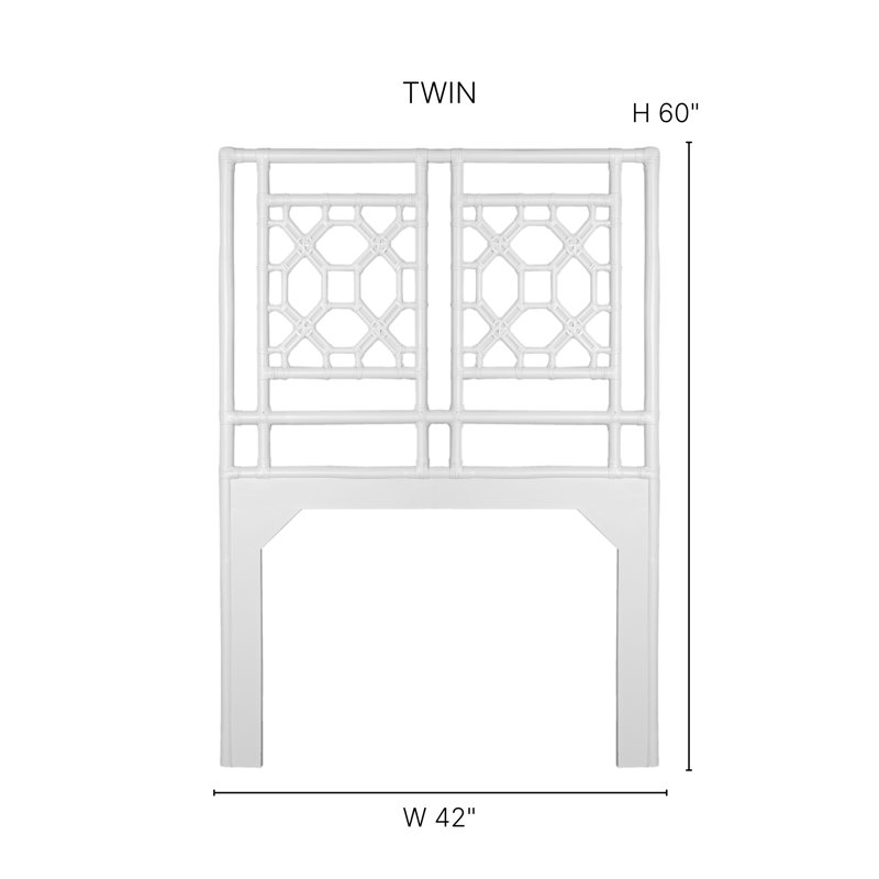 Rattan Open-Frame Headboard, Twin, Natural
