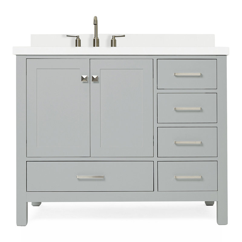 Ensemble de meuble-lavabo simple 43 po Cambridge, Gris