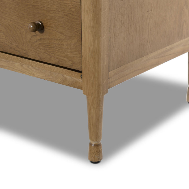 Franny 6 Drawer Dresser-Saddle Brown Veneer, Saddle Brown Veneer
