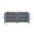 Edgar Teal Sideboard, 6 Shelf & Gold Metal Frame
