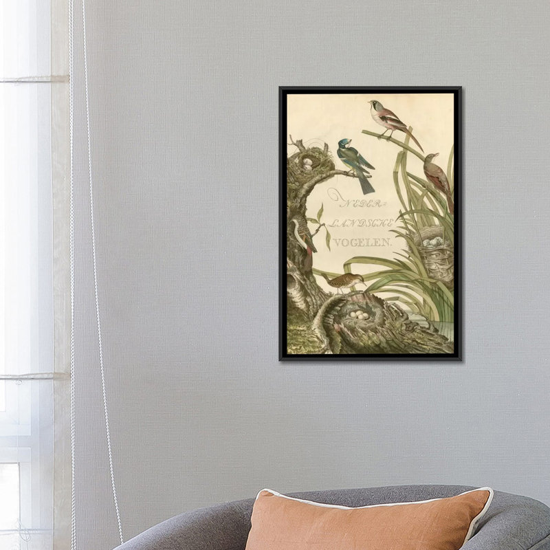 «Sanctuary for Birds», impression sur toile, H 26 po x l 18 po x P 1,5 po, Toile avec cadre noir, Pas de tapis