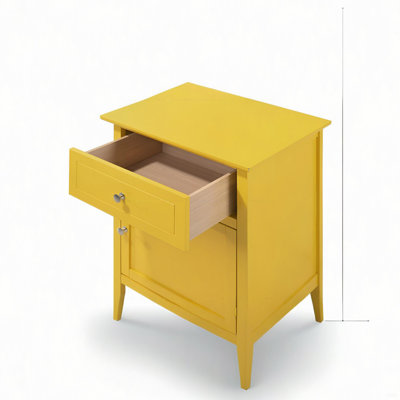 Vibrant Yellow Casual Nightstand