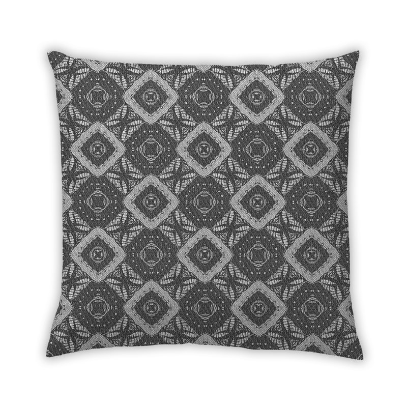 Housse et insert de coussin carré Lamorteau, Microsuède, gris
