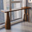 Ensemble de tables de bar 2 personnes en bois massif brun-noisette