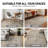 Textured Abstract Sandstone Beige Indoor High-Low Area Rug-1136085804