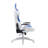Inbox Zero Reclining and Adjustable Height PC & Racing Game Chair in Blue and White