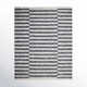 Reva Striped Handwoven Area Rug in Black/Gray