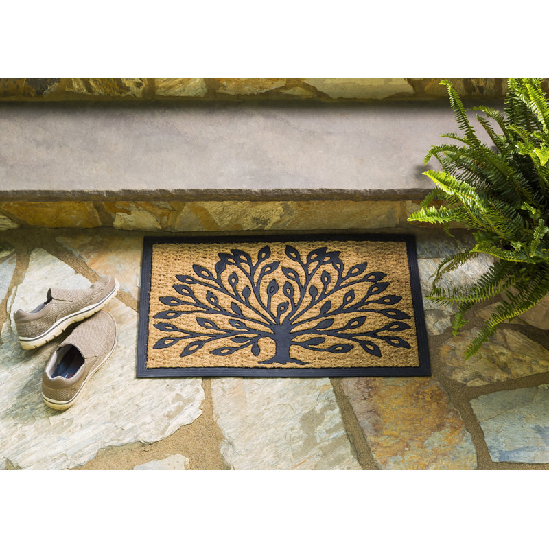 Arbre de vie 30 po x 18 po tapis de porte extérieur antidérapant Southmead