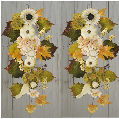 Faux Sunflower Swag