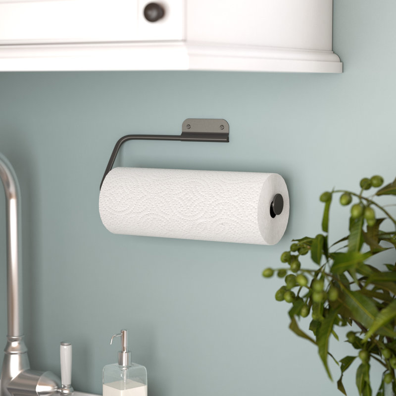Kanhiya Stainless Steel Paper Towel Holder, Satin Nickel