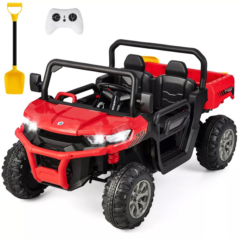 Homdox 24V 2 Seater All-Terrain Vehicles Battery Powered Ride on Toy with Remote Control, Red