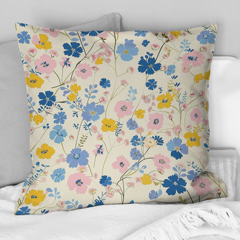 Coussin Blue Farm, H 16 po x l 16 po
