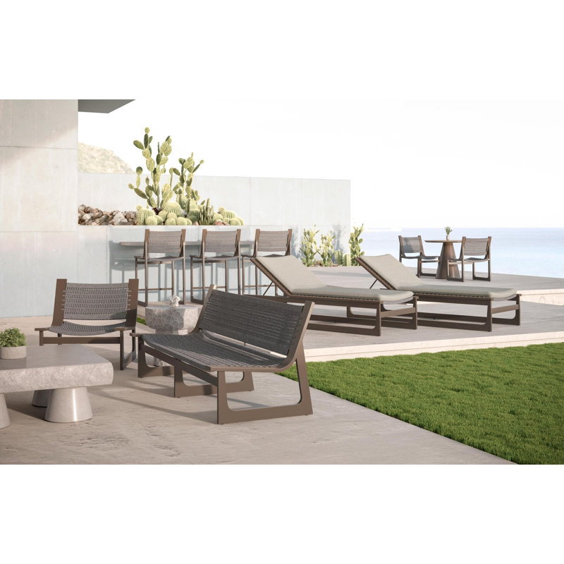 Cozumel 3 Seat Sofa, Matte Bronze