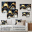 Abstract Geode Waves Blue And Gold IV - Abstract Acrylic Wall Art For Living Room-101523502