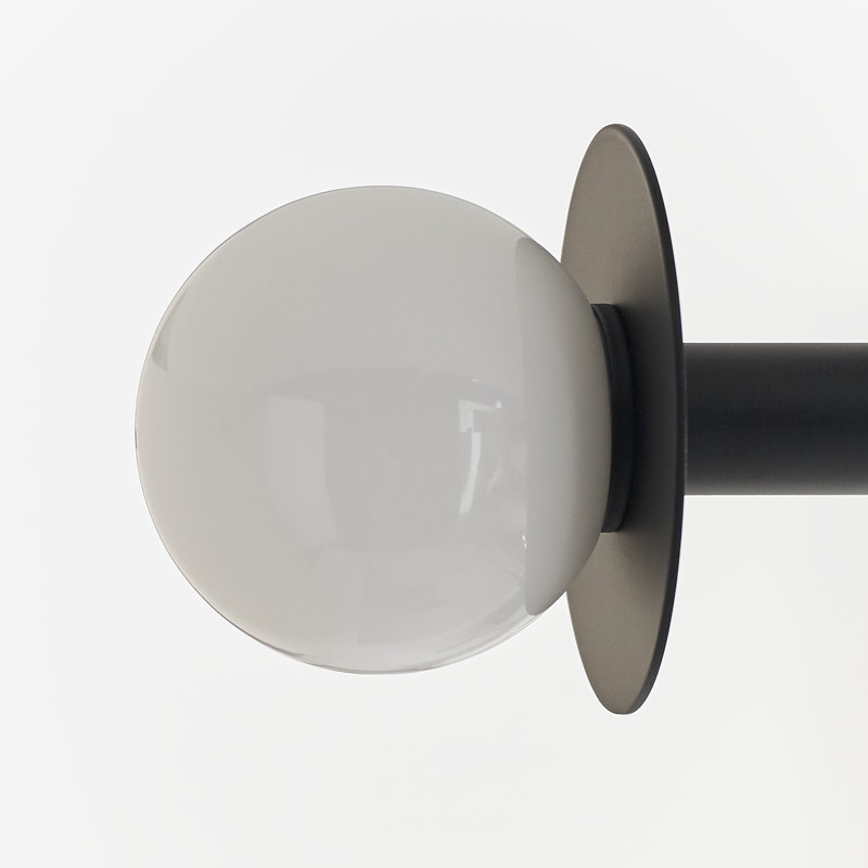 Nodes 4 - Light Semi Flush Mount, Midnight Black