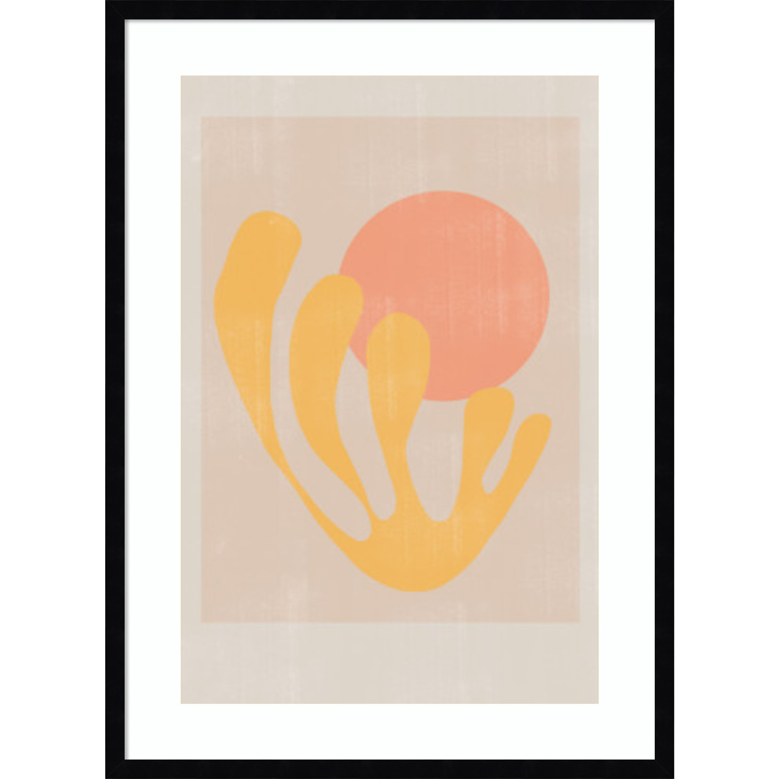 Giese "Modern Plant No. 2" Print, Black, 33" H x 24" W