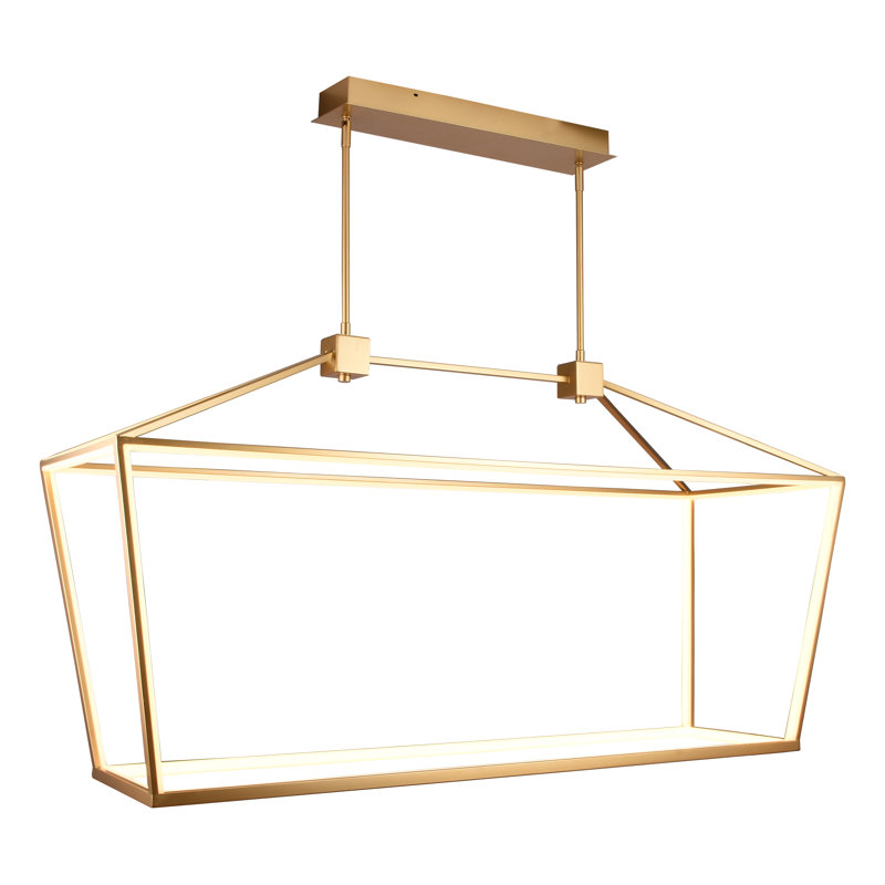 Luminaire suspendu linéaire à 1 lumière DEL, Or