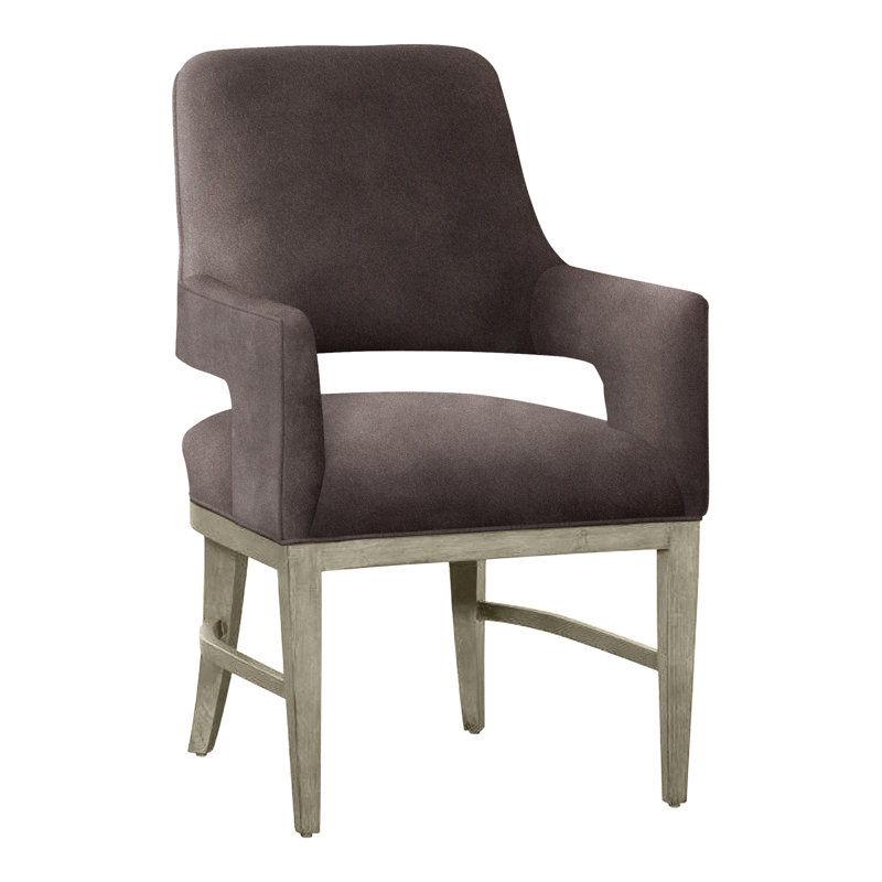 Chaise avec accoudoirs Josie, Amande chamois, Vison 9953