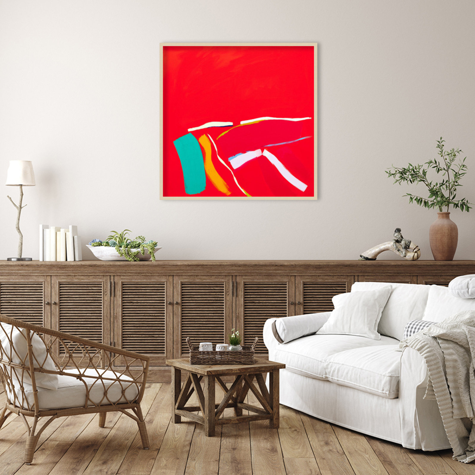 Passion by Angie Kenber Wood Framed Wall Art Print, 41" H x 42" W, Brown