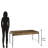 Hutchinson Solid Wood Wrought Iron Writing Desk
