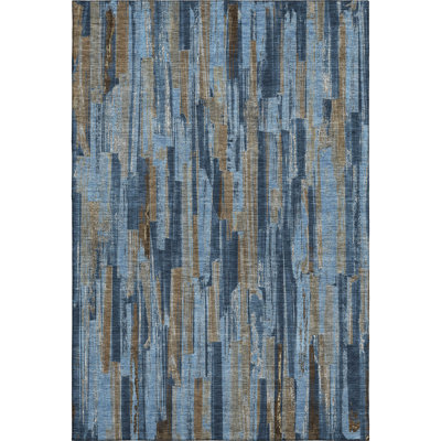 Premium Machine Washable Mayfield AMF2255 Striped Rug