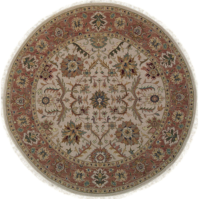 Hand Knotted Wool Floral Area Rug