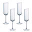Newmoon Set/4 5.5 oz Crystal Flutes