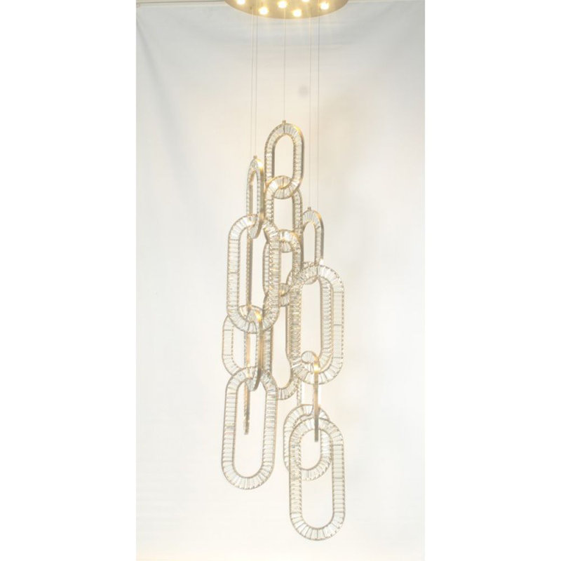Lustre Unique, H 264 po x l 80 po x P 80 po, Transparent, Nickel poli