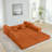 Boneless L-Shaped Sofa with Removable Ottoman, Deep Seat and Throw Pillows-1226711572