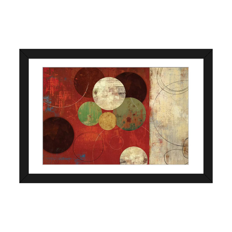 «Round and Round» par PI Studio - Estampe numérique sur toile tendue avec châssis, H 24 po x l 32 po x P 1 po, Blanc