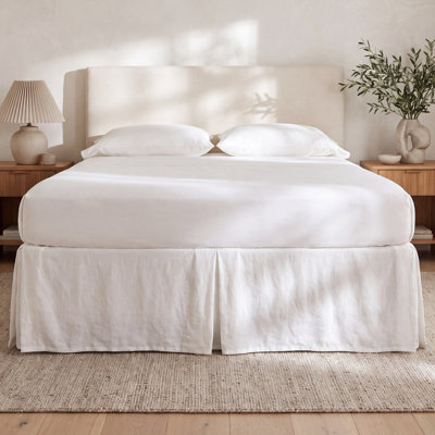 Linen Pleated Bed Skirt