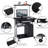 2 Tier Mobile Computer Desk With Printer Shelf & Keyboard Tray Rolling Computer Table For Small Spaces, Compact Study Workstation With Wheels, Space Saving, Black